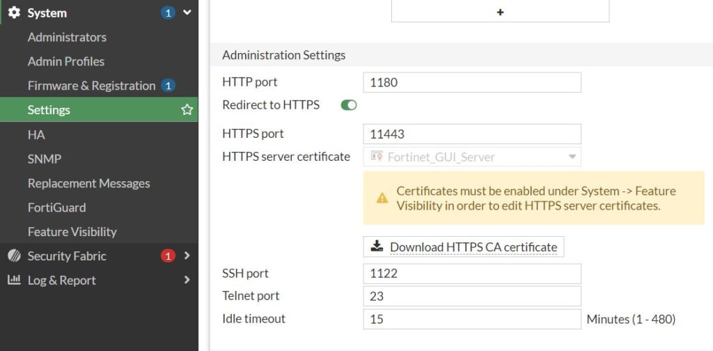 Cybersécurité - Configuration d'un Fortigate en Français